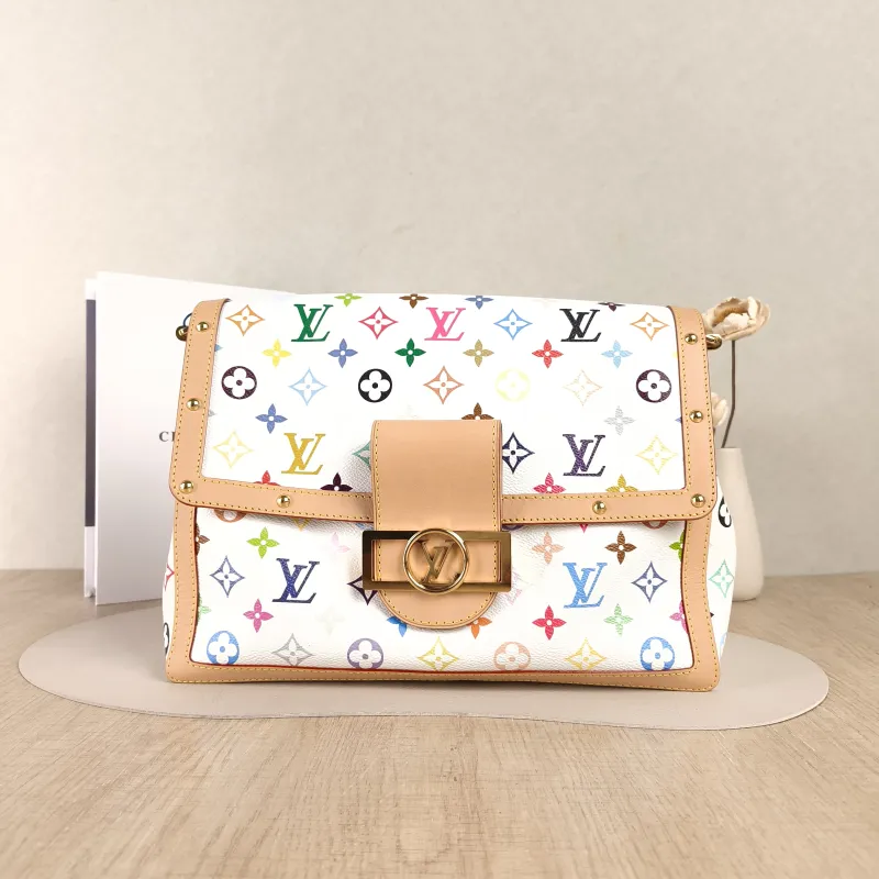 Louis Vuitton Shoulder Bag Dauphine Soft Shoulder Bag Multicolore PVC Large28 × 11 × 20 cm
