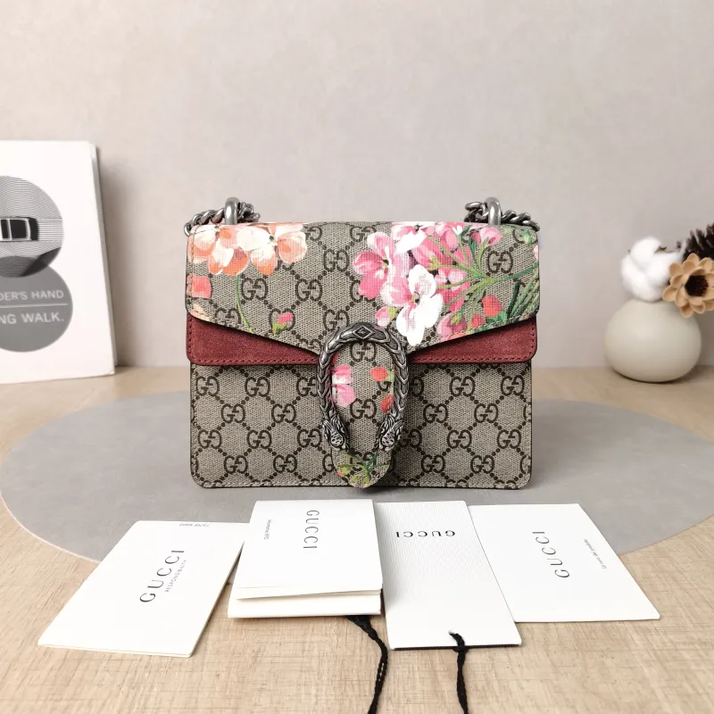 GUCCI Crossbody Bag Dionysus Monogram PVC Mini 20 × 5 × 15.5 cm — cover view 3 of 6