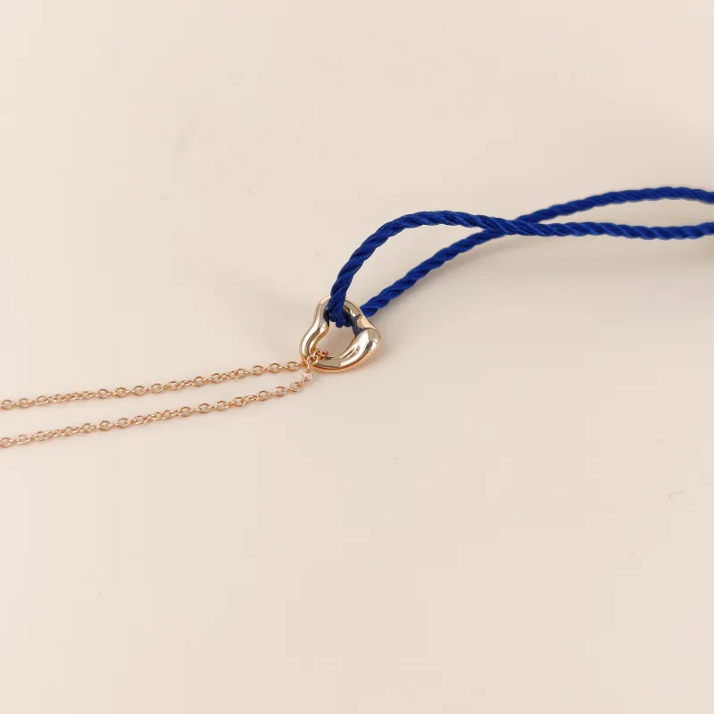 Tiffany&Co. Necklace Elsa Peretti Collection Open Heart Necklace Rose Gold 18KR ose Gold One Size41cm — cover view 4 of 9