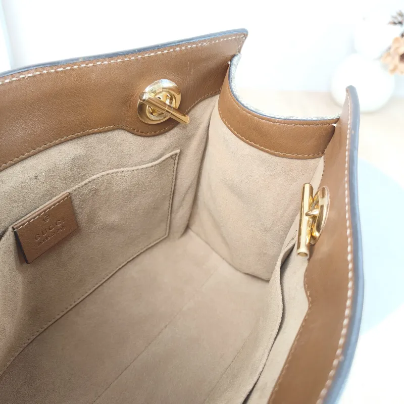 GUCCI Shoulder Bag Padlock Tote Monogram PVC Medium26 × 10 × 18 cm — detail view 4 of 12