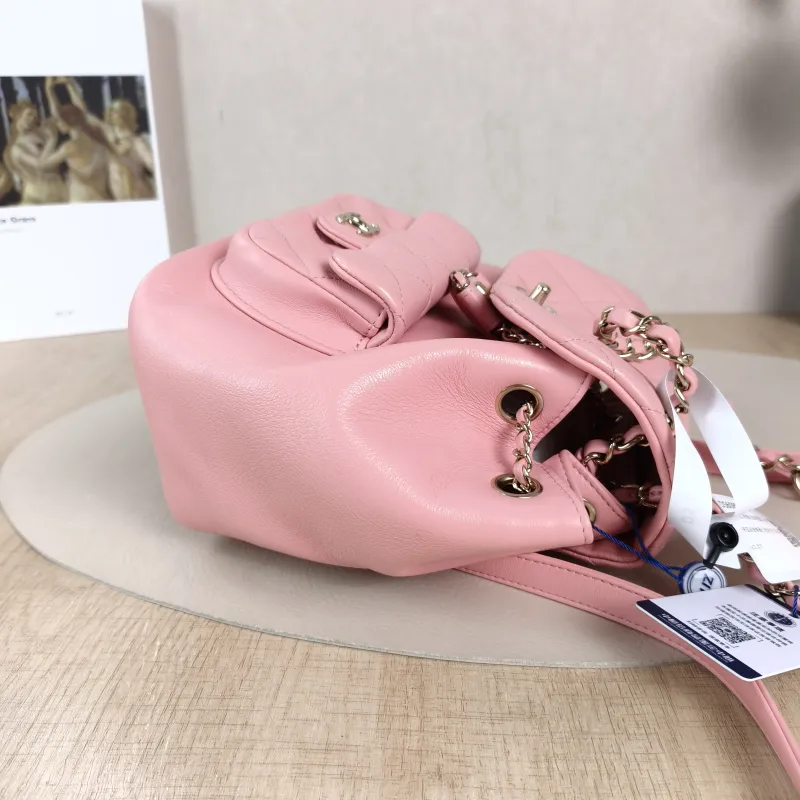 Chanel Backpack Duma Pink Calfskin Small18 × 12 × 18.5 cm — detail view 11 of 13