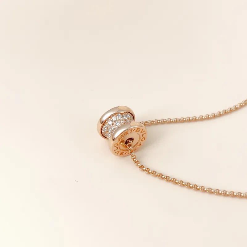 Bvlgari Necklace B.zero1 Rose Gold Diamond18KR ose Gold One Size 43cm — cover view 9 of 9