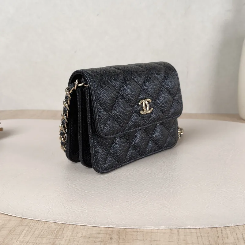 Chanel Crossbody Bag Crossbody Bag Black Grained Calfskin One Size 13 × 4 × 10 cm — cover view 3 of 5