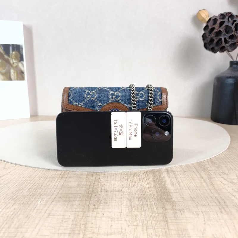 GUCCI Crossbody Bag Dionysus Blue Brown mini16.5 × 4.5 × 10 cm — cover view 2 of 5