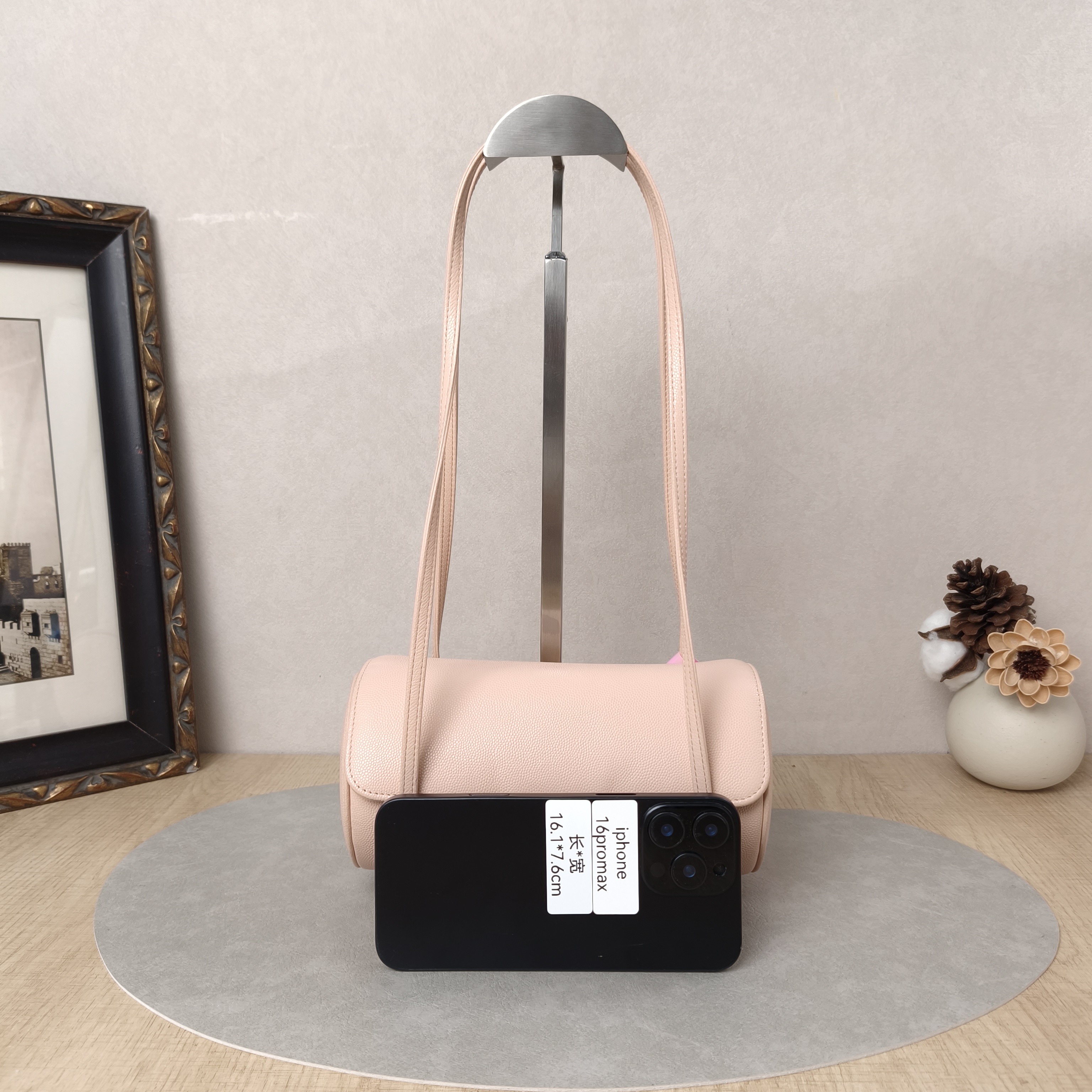 Chanel Shoulder Bag26p preppy coco Bowling Bag Pink Grained Calfskin Small20 × 10 × 10 cm — cover view 10 of 11