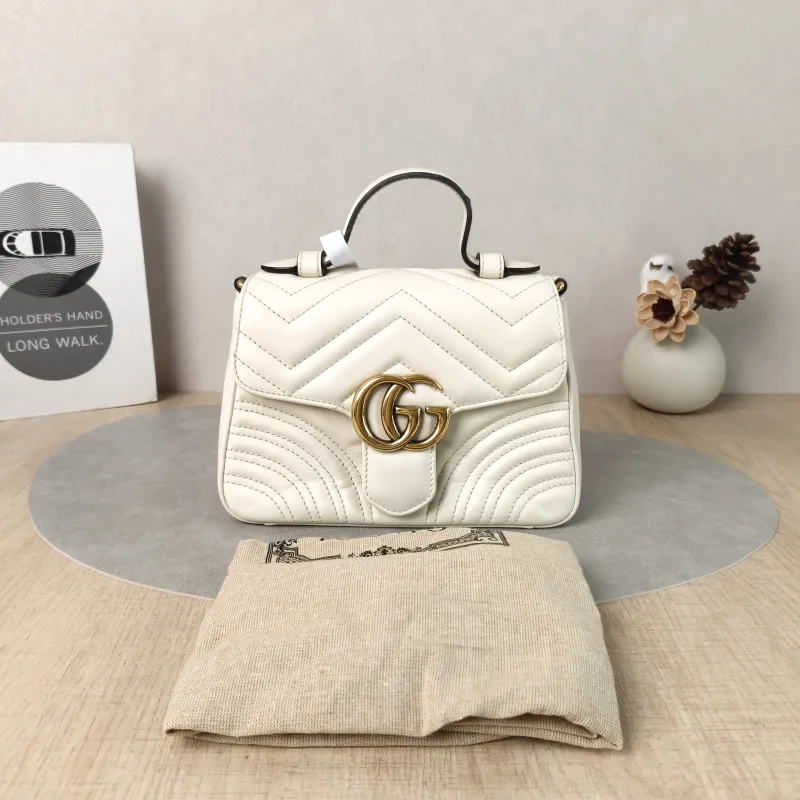 GUCCI Crossbody Bag GG Marmont Marmont White Calfskinmini21 × 8 × 15.5 cm — cover view 2 of 6