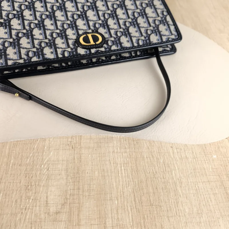 DIOR Clutch 30 Montaigne Dea Clutch Blue Canvas One Size 26 × 7 × 20 cm — detail view 8 of 11