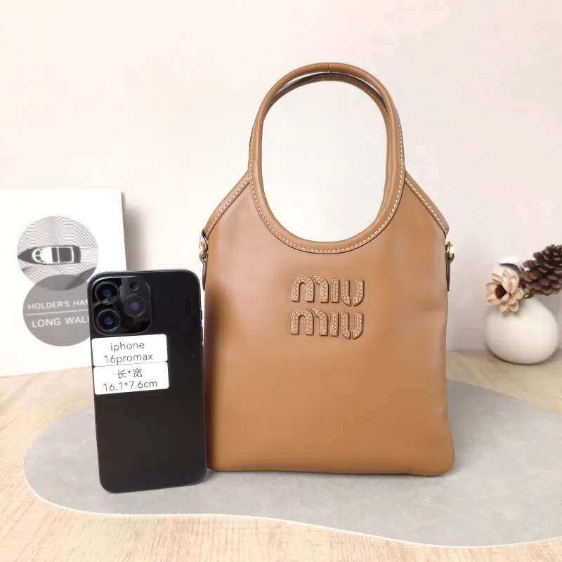 Miumiu Shoulder Bag IVY Tote Shopping Tote CC alfskin Mini 20*24 — cover view 5 of 6