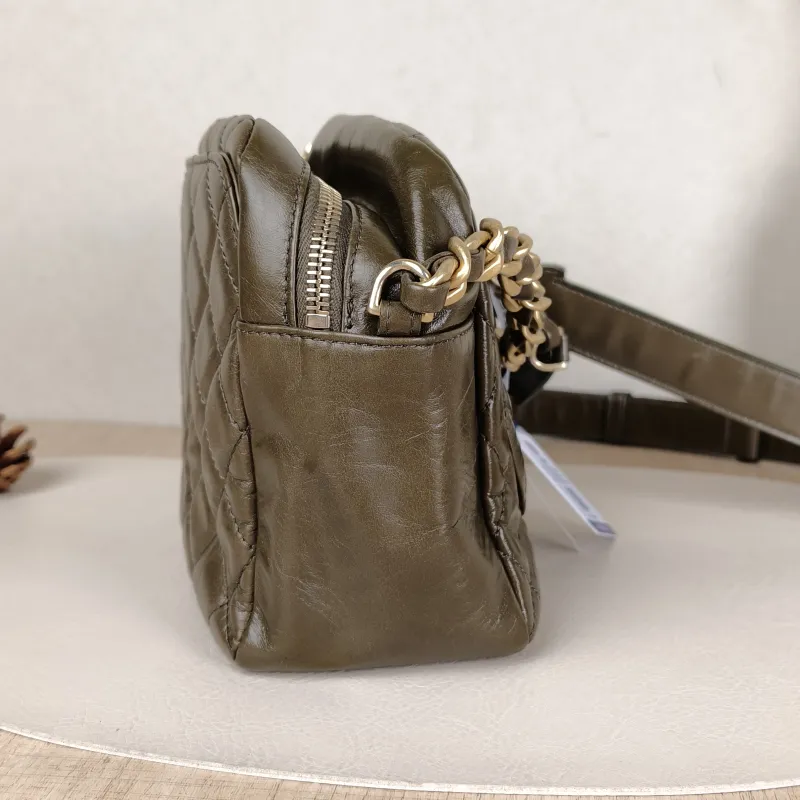 Chanel Crossbody Bag Camera Bag Waxed Leather 22.5 × 9 × 16.5 cm — detail view 13 of 16