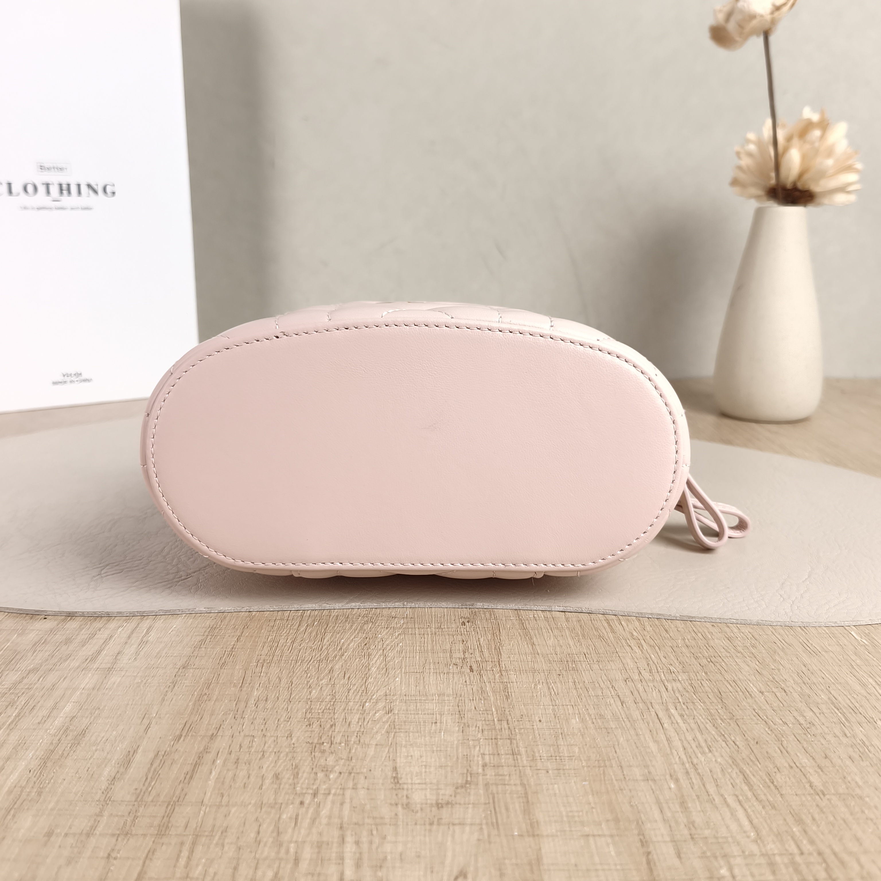DIOR Shoulder Bag Caro Vanity Cosmetic Bag Pink Lambskinmini16.5 × 8.5 × 10 cm — cover view 6 of 6