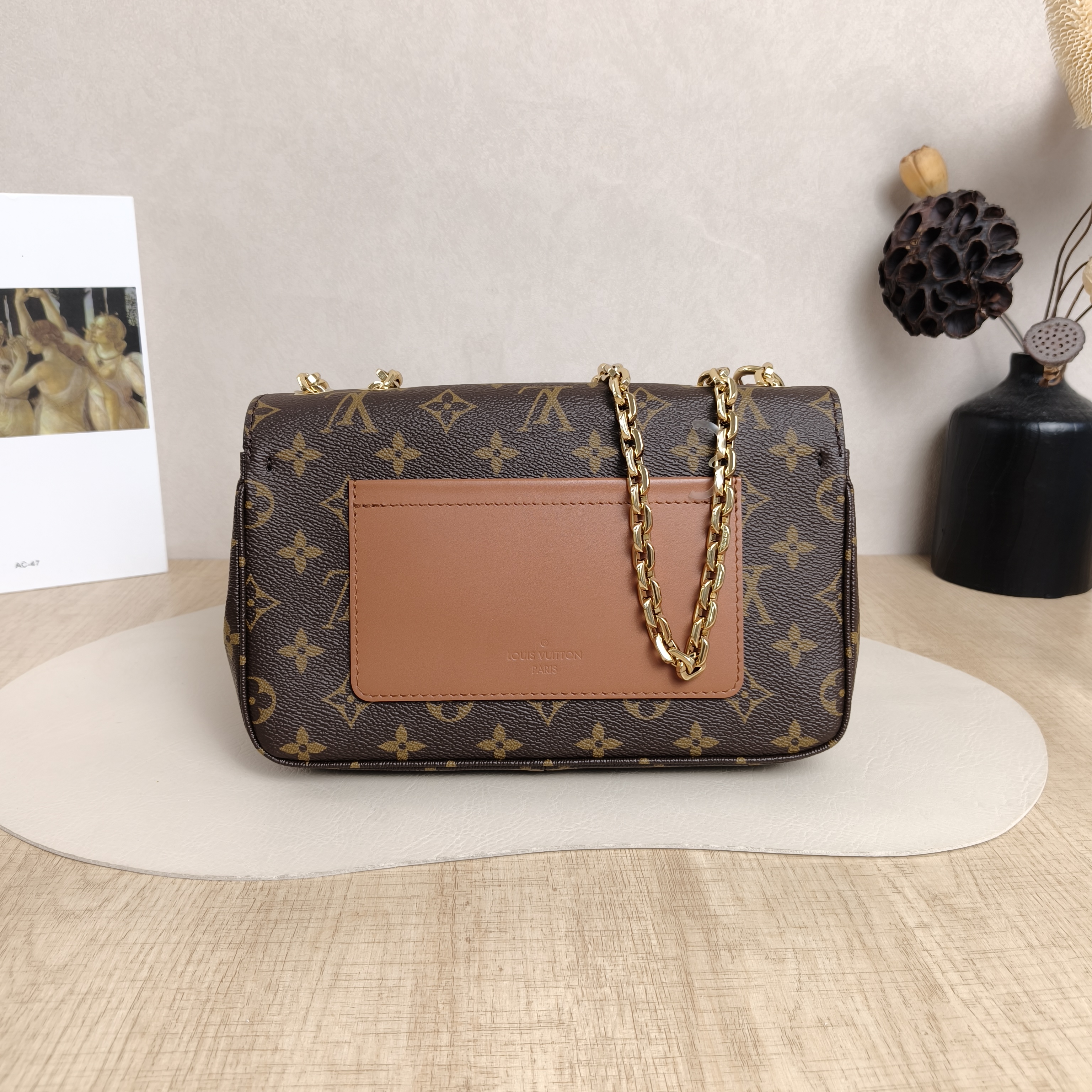 Louis Vuitton Crossbody Bag · Marceau Chain Bag Caramel PVC · Calfskin Medium24.5 × 6.5 × 15 cm — cover view 2 of 6