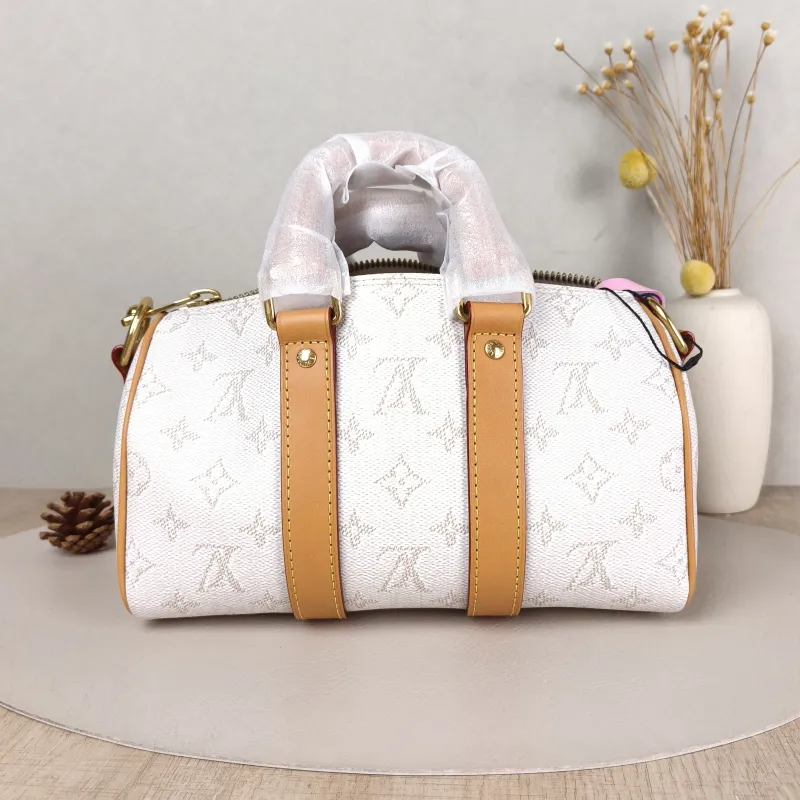 Louis Vuitton Crossbody Bag Keepall 25 White Monogram PVC Medium 25 × 11 × 15 cm — cover view 3 of 5