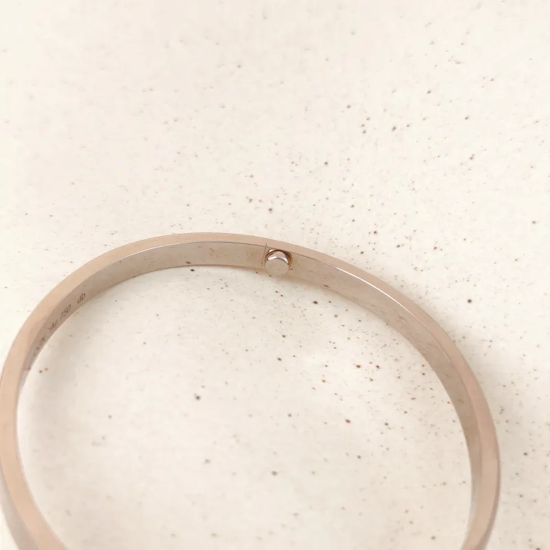CARTIER Bangle Love Collection Bangle White Gold 18KW hite Gold Small Edition 3.6 ,17 — cover view 9 of 9