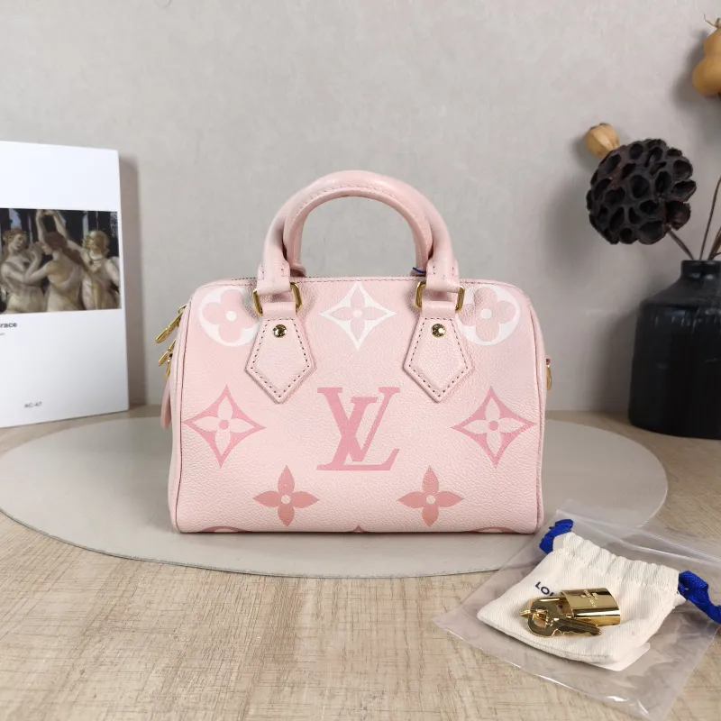 Louis Vuitton Crossbody Bag Speedy20 Pink Empreinte Embossed Calfskin Small 20.5 × 12 × 13.5 cm — cover view 4 of 6