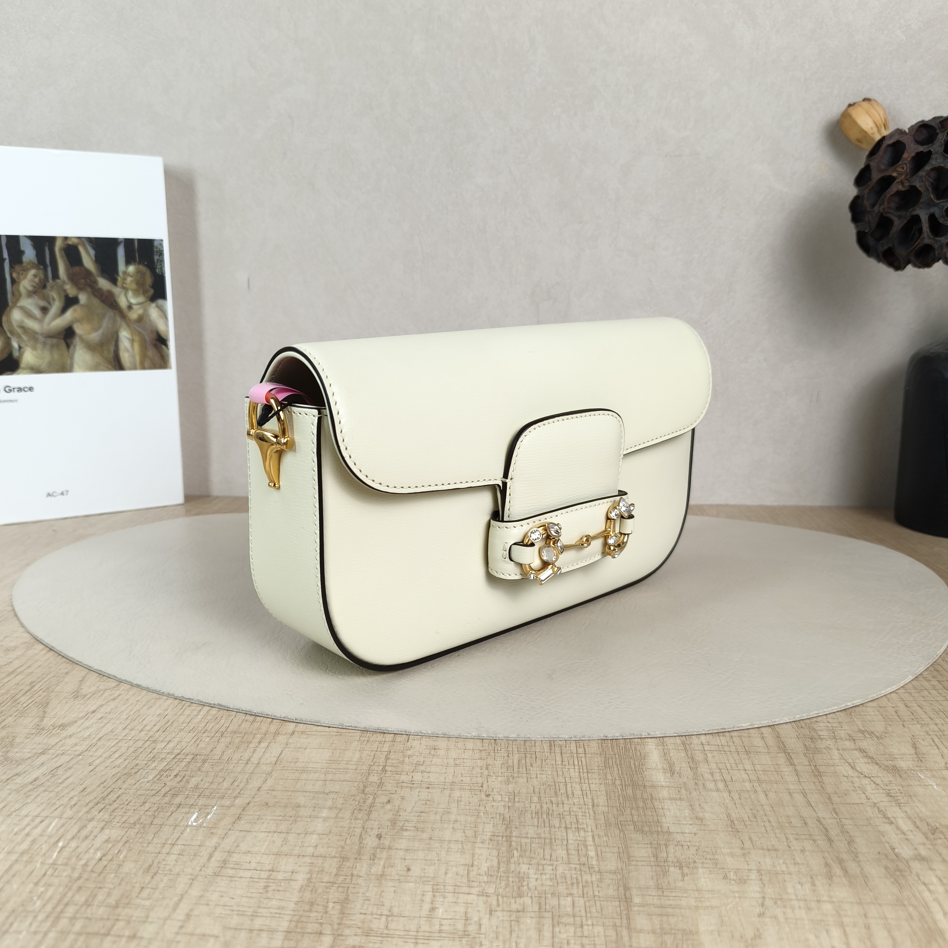 GUCCI Crossbody Bag Horsebit 1955 Horsebit Small Yellow Calfskin Small24 × 5.5 × 13 cm — cover view 4 of 6
