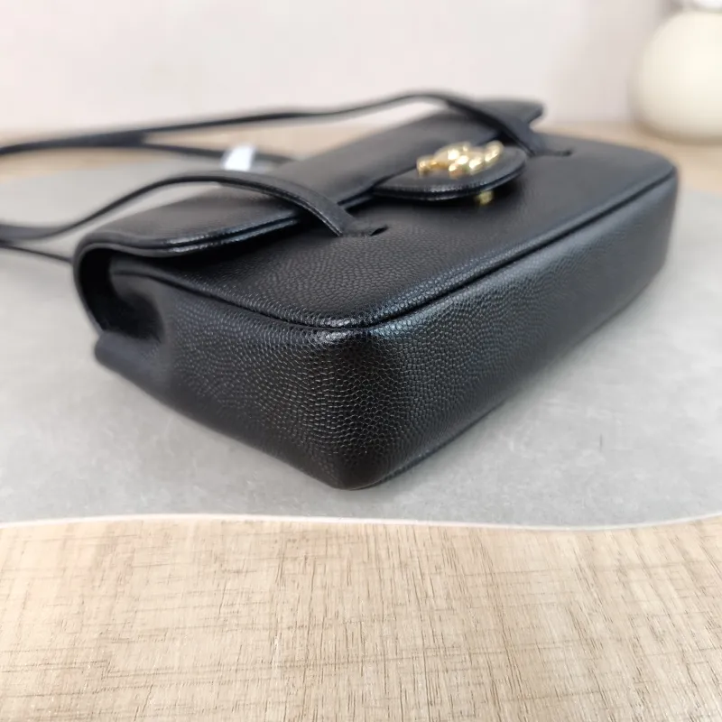Chanel Crossbody Bag 26p preppy coco Black Grained Calfskin Mini 17 × 5 × 11.5 cm — detail view 8 of 10