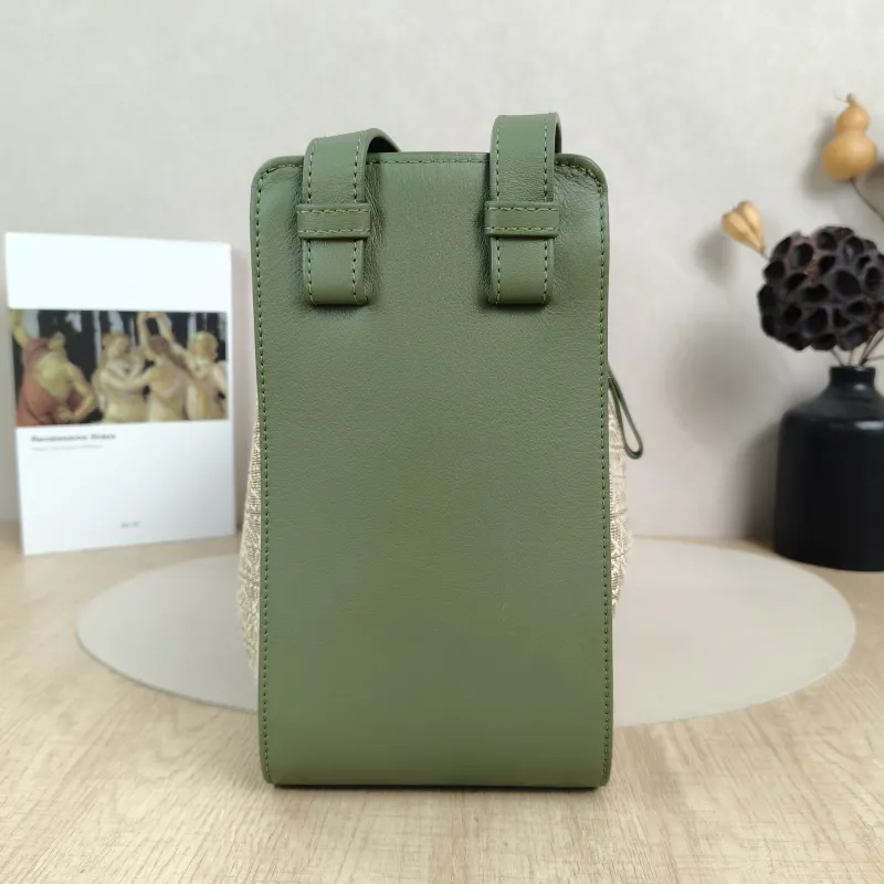 LOEWE Crossbody Bag Hammock Green Canvas Medium29 × 14 × 32 cm — detail view 4 of 10