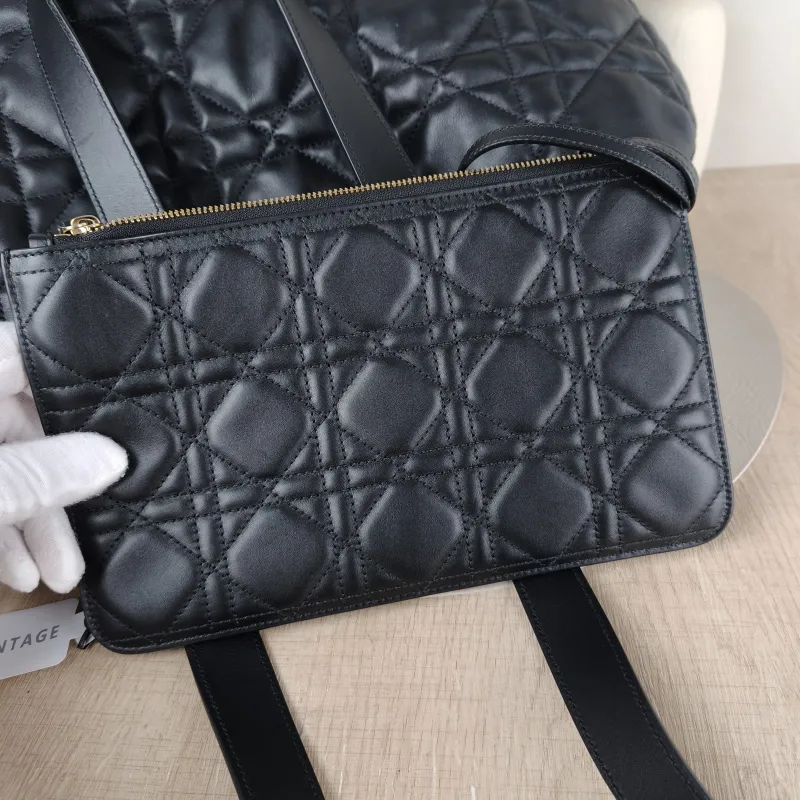 DIOR Top Handle Bag TOUJOURS Black Calfskin Large37 × 21 × 27 cm — detail view 10 of 11