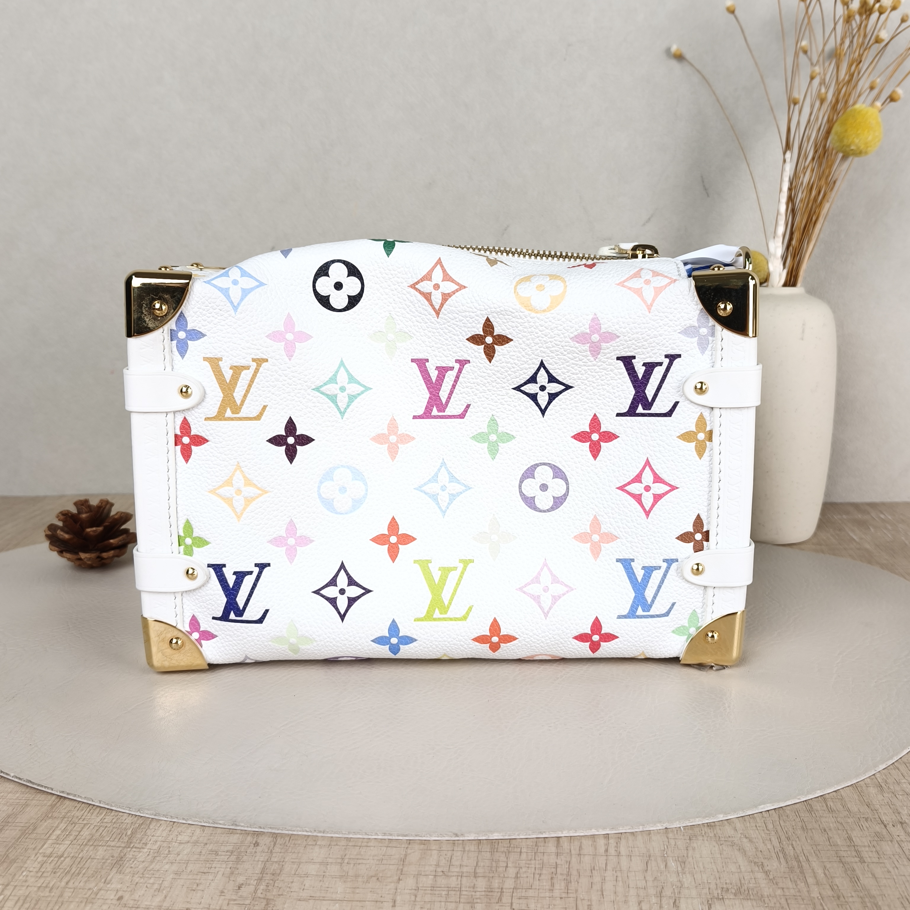 Louis Vuitton Crossbody Bag Side Trunk Box Multicolore PVC Medium23.5 × 8.5 × 16 cm — cover view 4 of 6