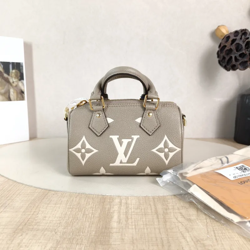 Louis Vuitton Crossbody Bag Speedy Nano · White Monogram Empreinte Embossed Calfskin nano 16 × 7.5 × 10 cm — cover view 3 of 6