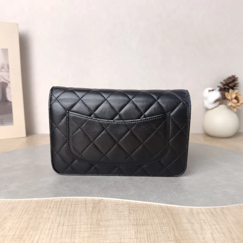 Chanel Crossbody Bag Classic Flap WOC CF WOCWOC Bag Black Lambskin Mini 19.2 × 3.5 × 12.3 cm 20 — cover view 3 of 5