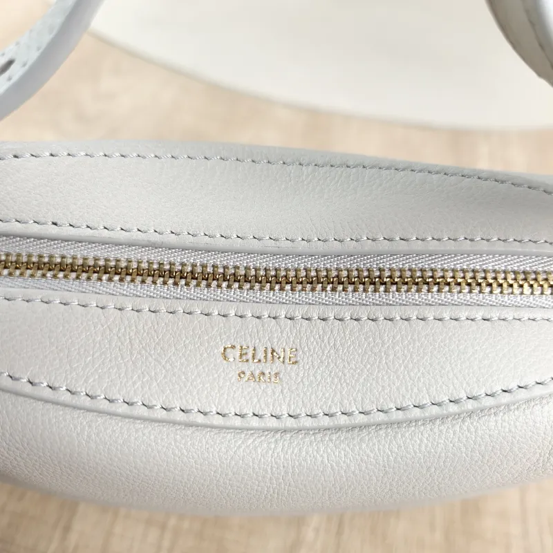 CELINE Shoulder Bag Romy Hobo Shoulder Bag White CC alfskin Small 20 × 5.5 × 15 cm — detail view 3 of 12