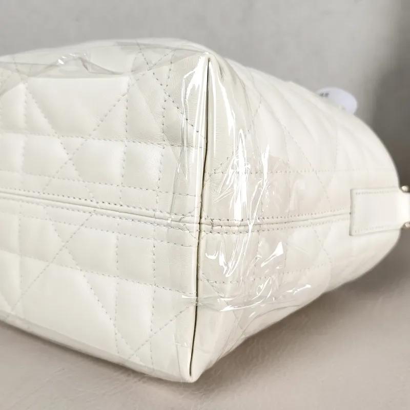 DIOR Top Handle Bag TOUJOURS Edition White Gold Calfskin Mini 13 × 12 × 15 cm — detail view 4 of 10