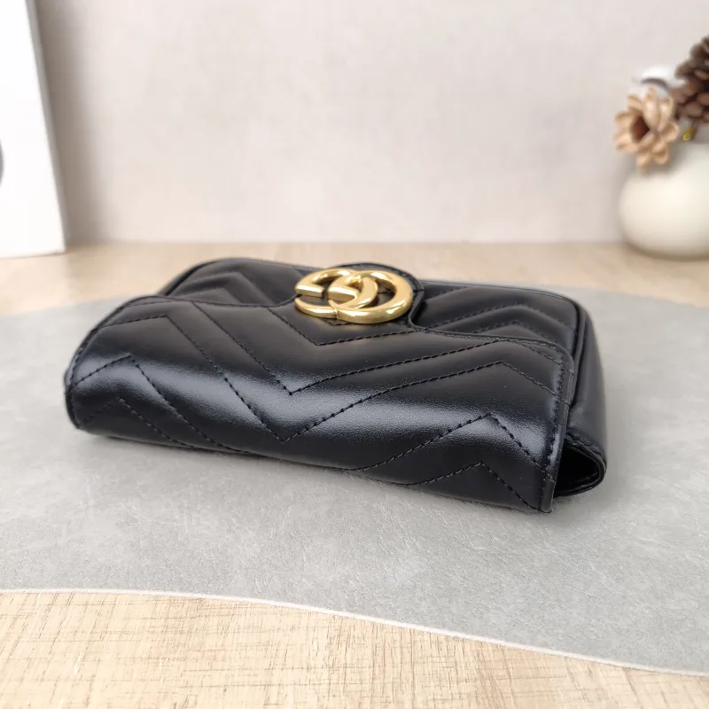 GUCCI Crossbody Bag GG Marmont Mini Marmont Mini Black Calfskin Mini 16.5 × 4.5 × 9.5 cm — detail view 5 of 8
