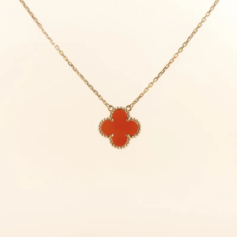 Van Cleef & Arpels Necklace Alhambra Alhambra Collection Necklace 18KY ellow Gold Vintage Small 1.5 × 1.5 × 42 cm
