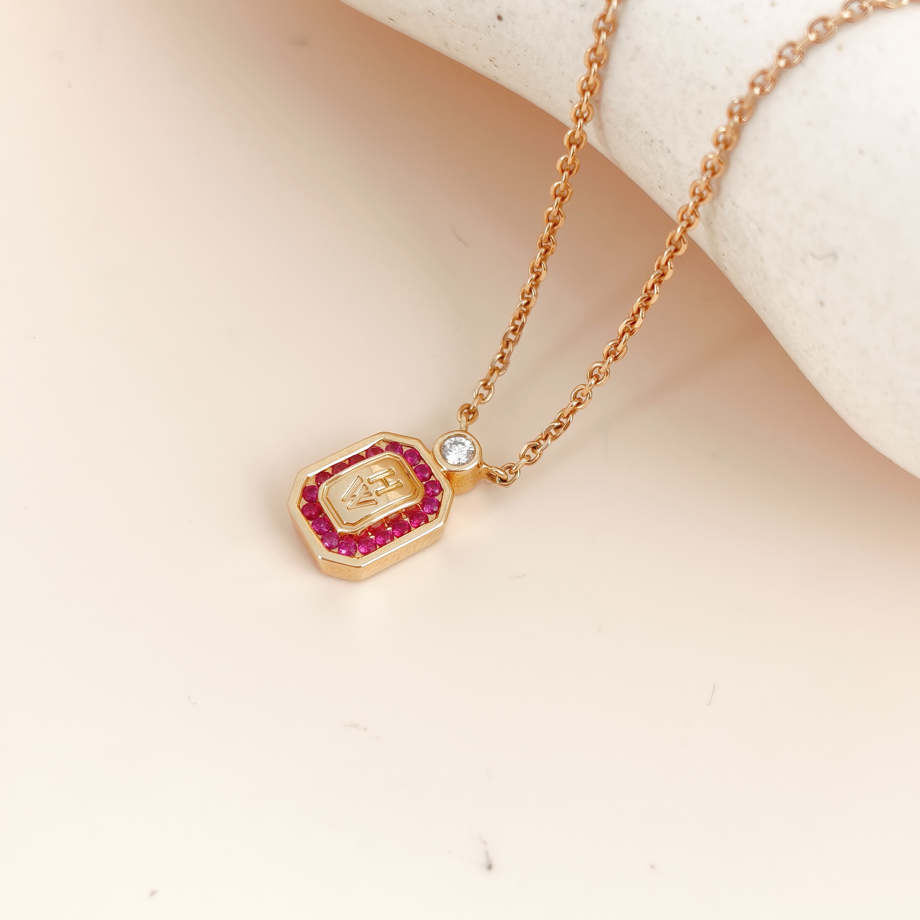 HARRY WINSTON Necklace HW Logo Necklace Diamond18KR ose Gold One Size40cm โ cover view 2 of 8
