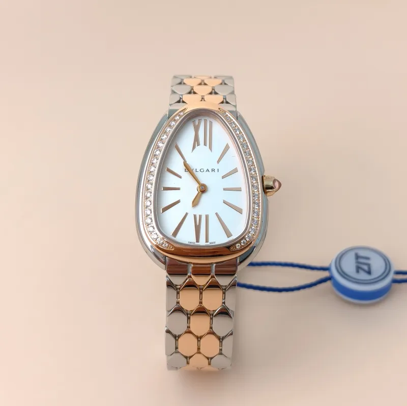 Bvlgari Watch serpenti Collection Watch White18KR ose Gold One Size33mm