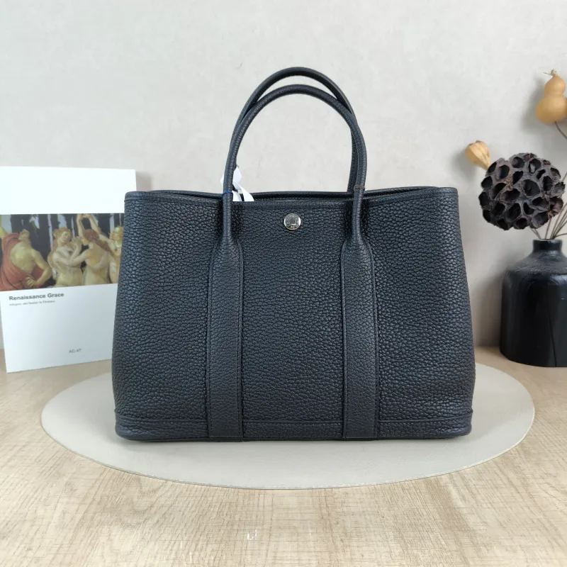 Hermès Top Handle Bag Garden Party 30 30Black Negonda Calfskin Medium30 × 13 × 21 cm — cover view 3 of 6