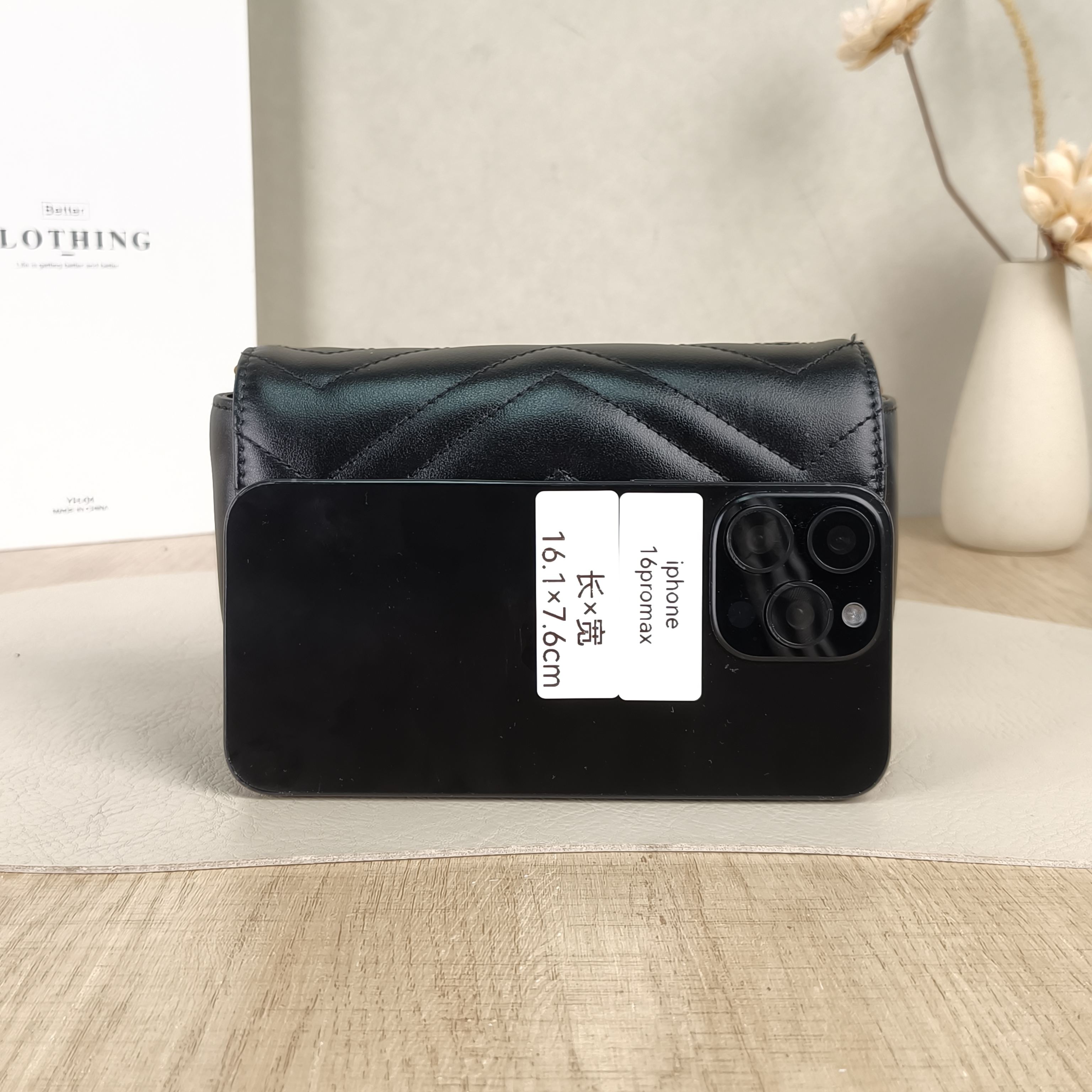 GUCCI Crossbody Bag GG Marmont Mini Marmont Mini Black Calfskinmini16.5 × 4.5 × 9.5 cm — cover view 2 of 5