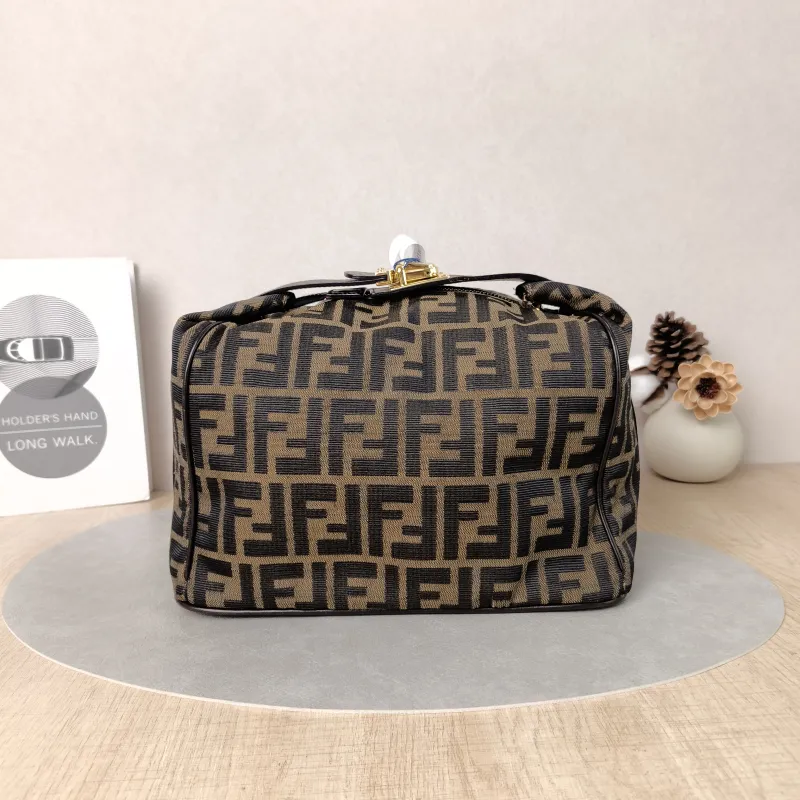 FENDI Top Handle Bag Top Handle Bag Monogram Canvas One Size26 × 6 × 21 cm