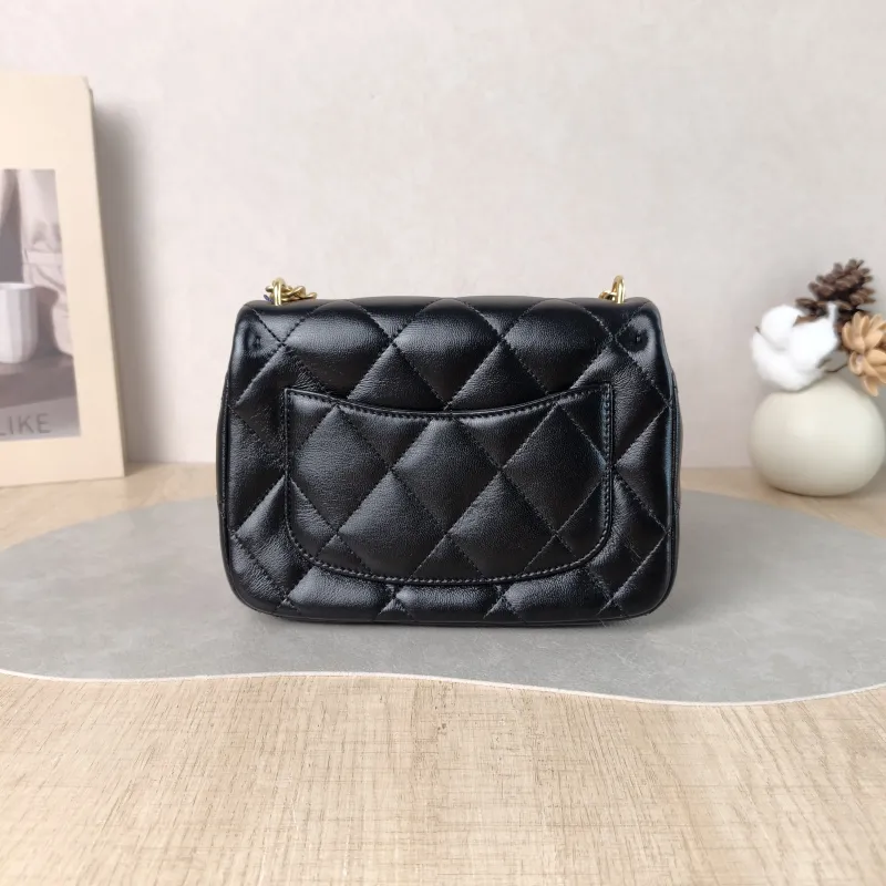 Chanel Crossbody Bag 23p Black Lambskin Mini 20 × 8 × 14 cm — cover view 2 of 6