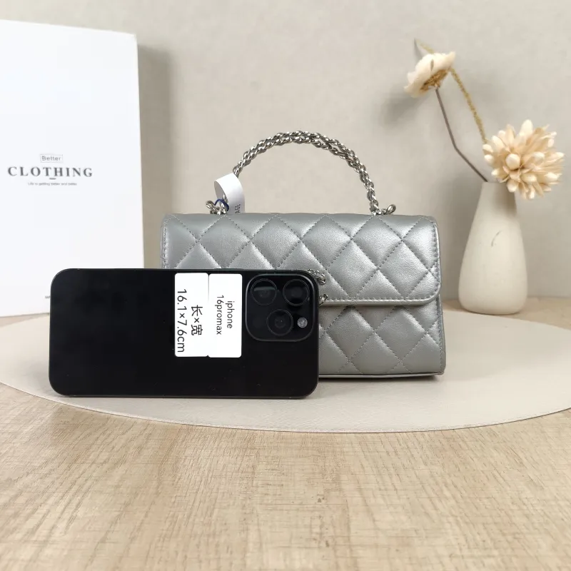 Chanel Crossbody Bag kelly Silver Calfskin One Size18 × 4.5 × 10 cm — cover view 7 of 9