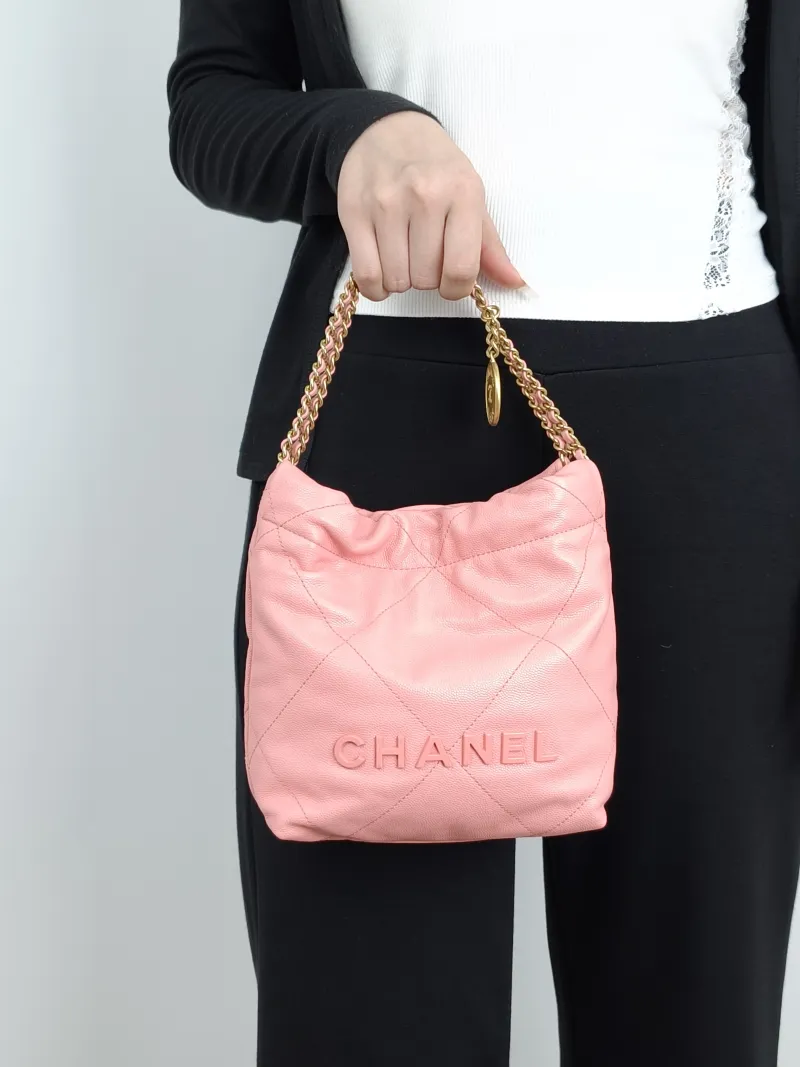 Chanel Shoulder Bag22Bag CC alfskinmini20 × 6 × 19 cm — on-model view 2 of 3