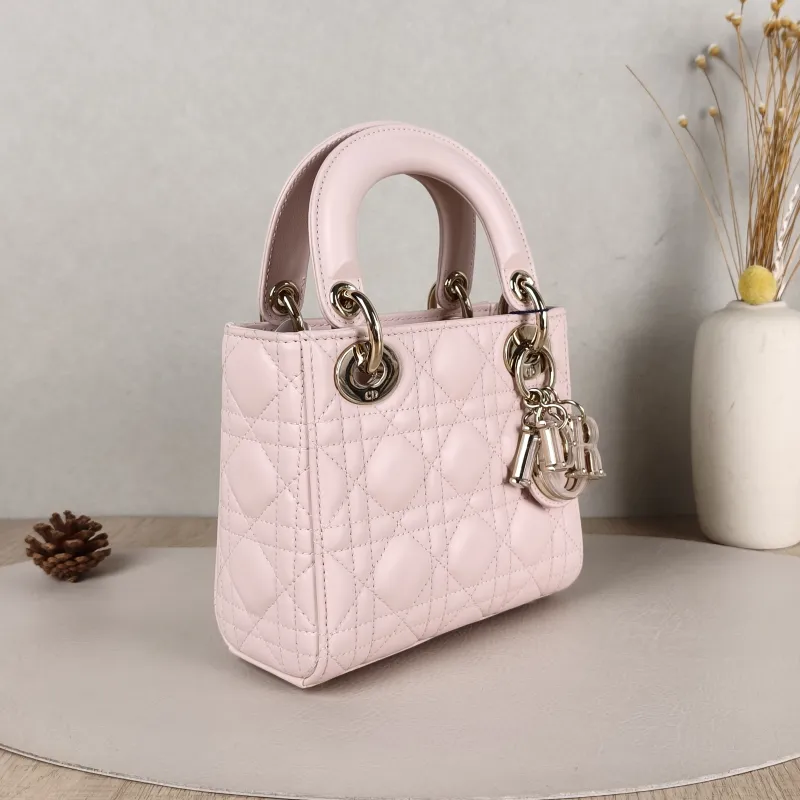 DIOR Crossbody Bag Lady Lady Dior Bag Pink Lambskinmini17 × 7 × 15 cm — cover view 3 of 6
