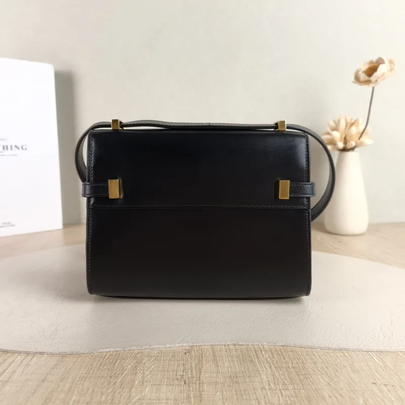 SAINT LAURENT Crossbody Bag MANHATTAN Black Calfskin Mini 19 × 14 × 4 cm — cover view 5 of 6
