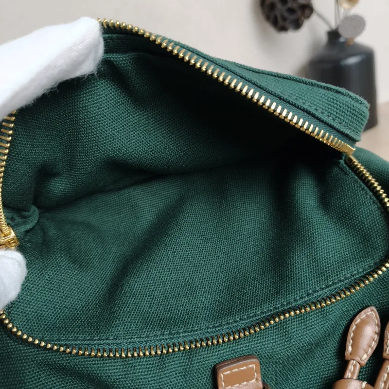 Miumiu Backpack Backpack Green Canvas Large25 × 14 × 25 cm — detail view 3 of 16
