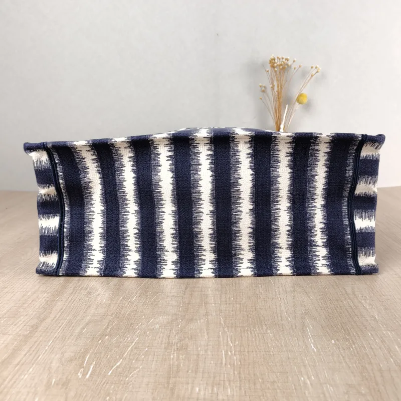 DIOR Top Handle Bag Book Tote Blue White Canvas Large 42 × 18.5 × 35 cm — cover view 3 of 5