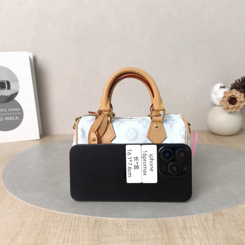 Louis Vuitton Crossbody Bag Speedy Nano Blue PV Cnano16 × 7.5 × 10 cm — cover view 3 of 5
