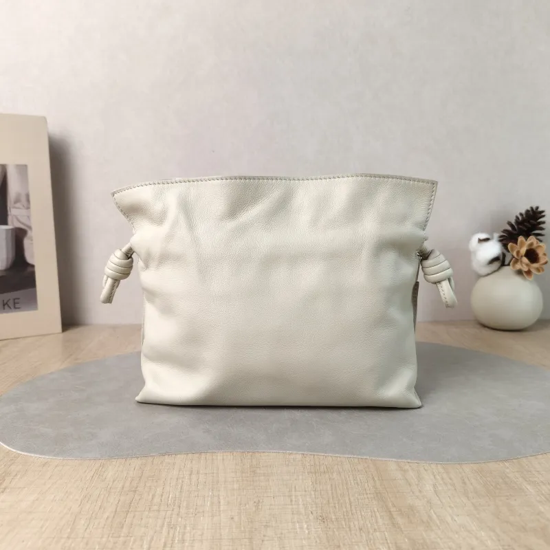 LOEWE Crossbody Bag Flamenco White Calfskin Mini 24 × 9 × 18 cm — cover view 3 of 5