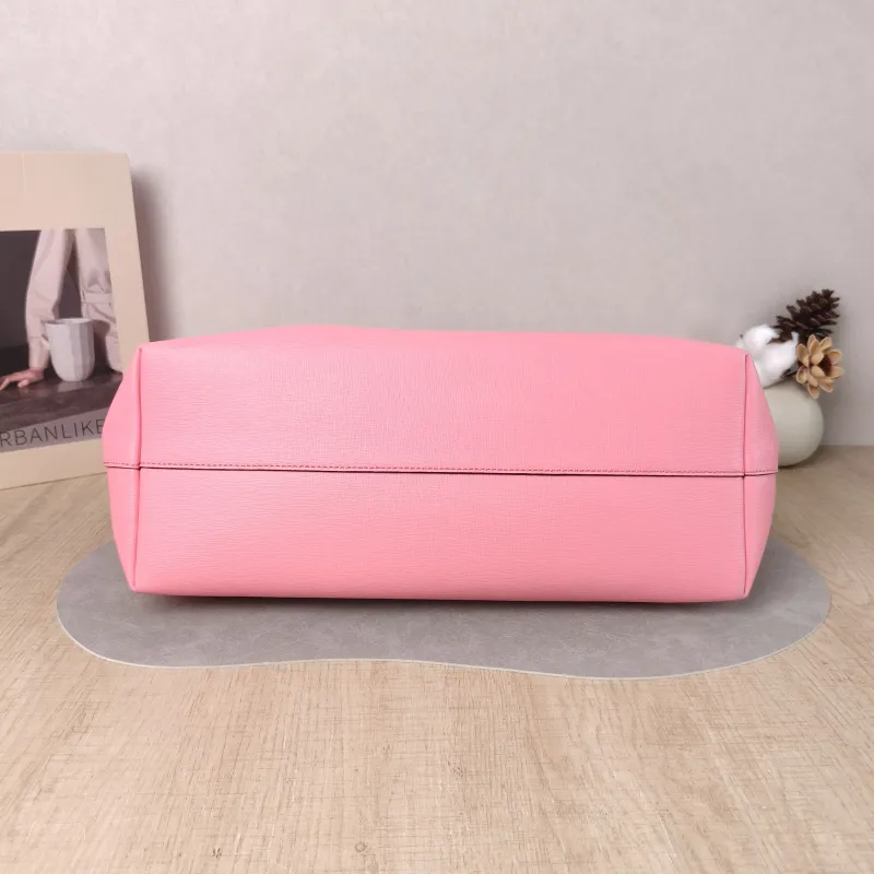 FENDI Top Handle Bag Top Handle Bag Pink Calfskin 35 × 14 × 27 cm — cover view 4 of 5