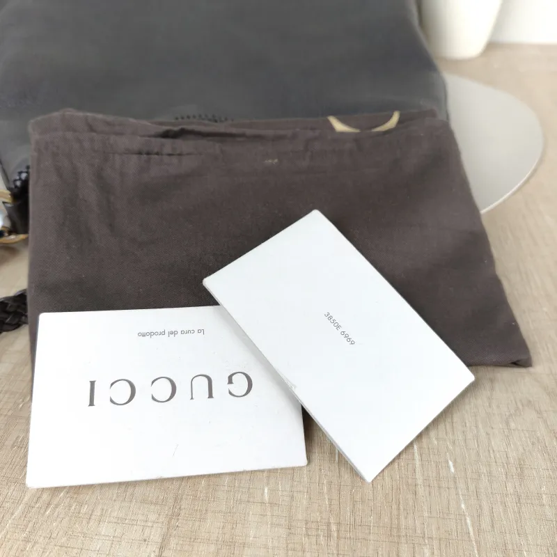 GUCCI Shoulder Baghobo Brown Calfskin One Size35 × 9 × 30 cm — detail view 4 of 10
