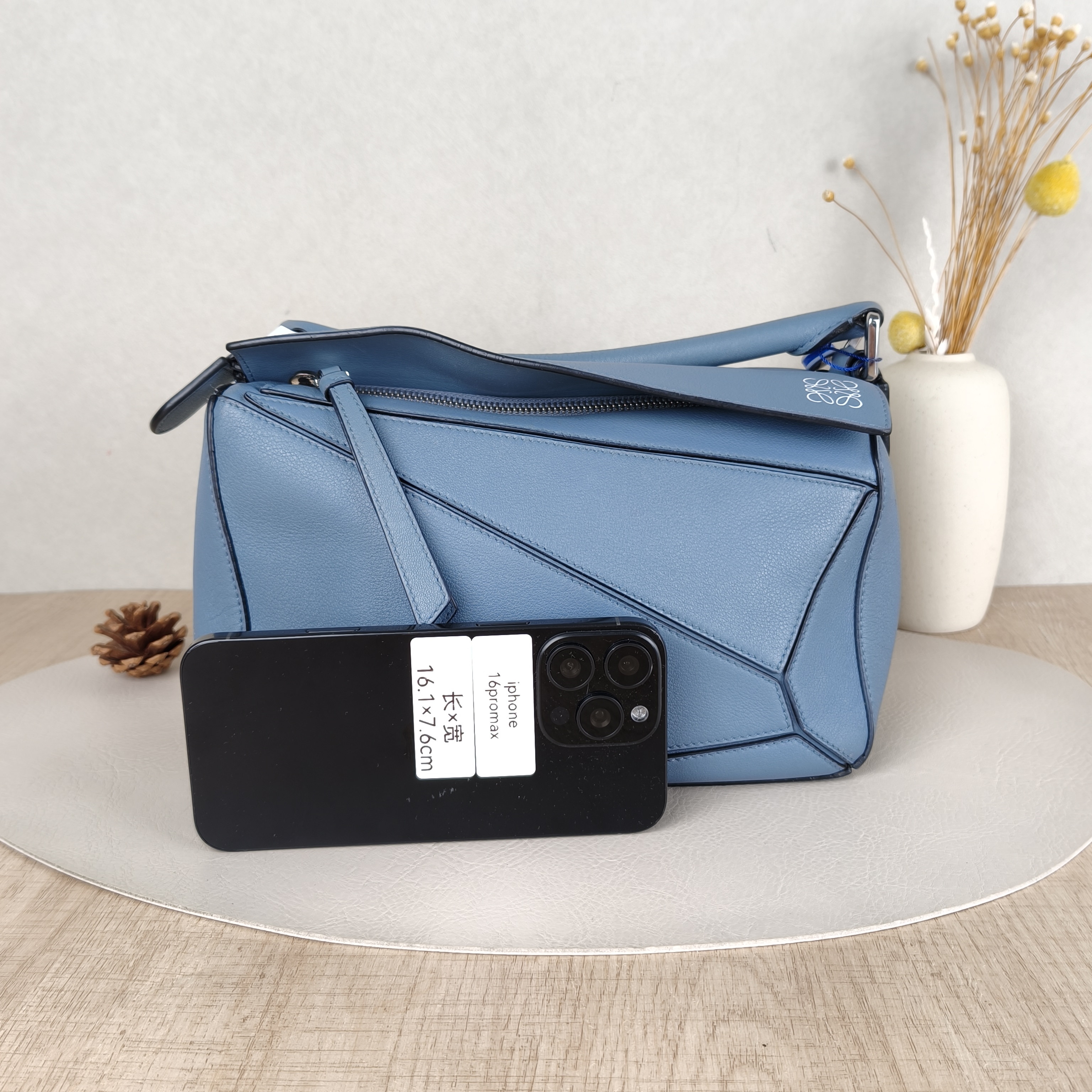LOEWE Crossbody Bag Puzzle Blue CC alfskin24 × 10.5 × 16.5 cm — cover view 2 of 5