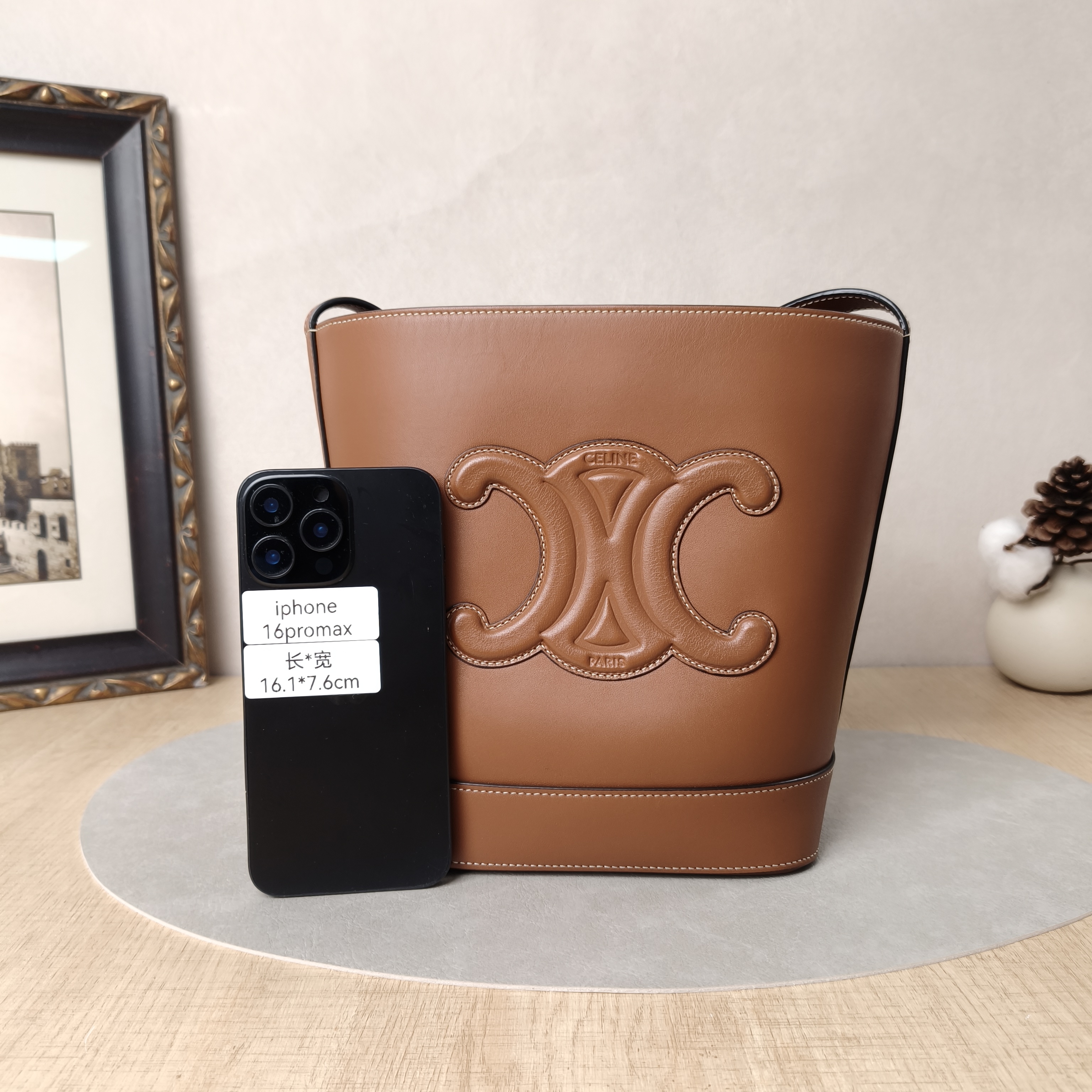 CELINE Shoulder Bag BUCKET TRIOMPHE Bucket Bag Calfskin Small17 × 10 × 22 cm — cover view 3 of 5
