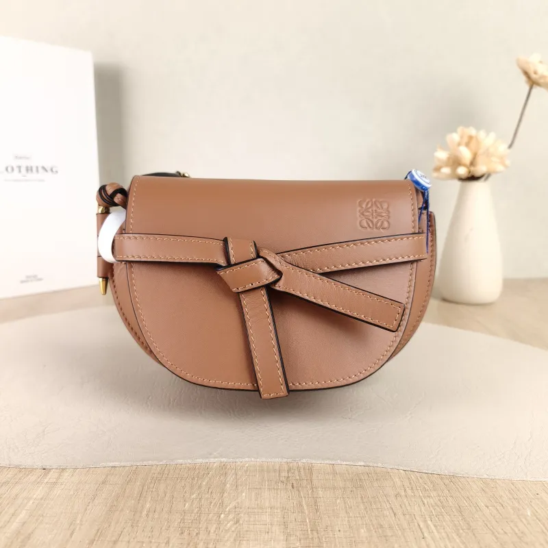 LOEWE Crossbody Bag Gate Caramel Calfskin Mini 15 × 8 × 12.5 cm