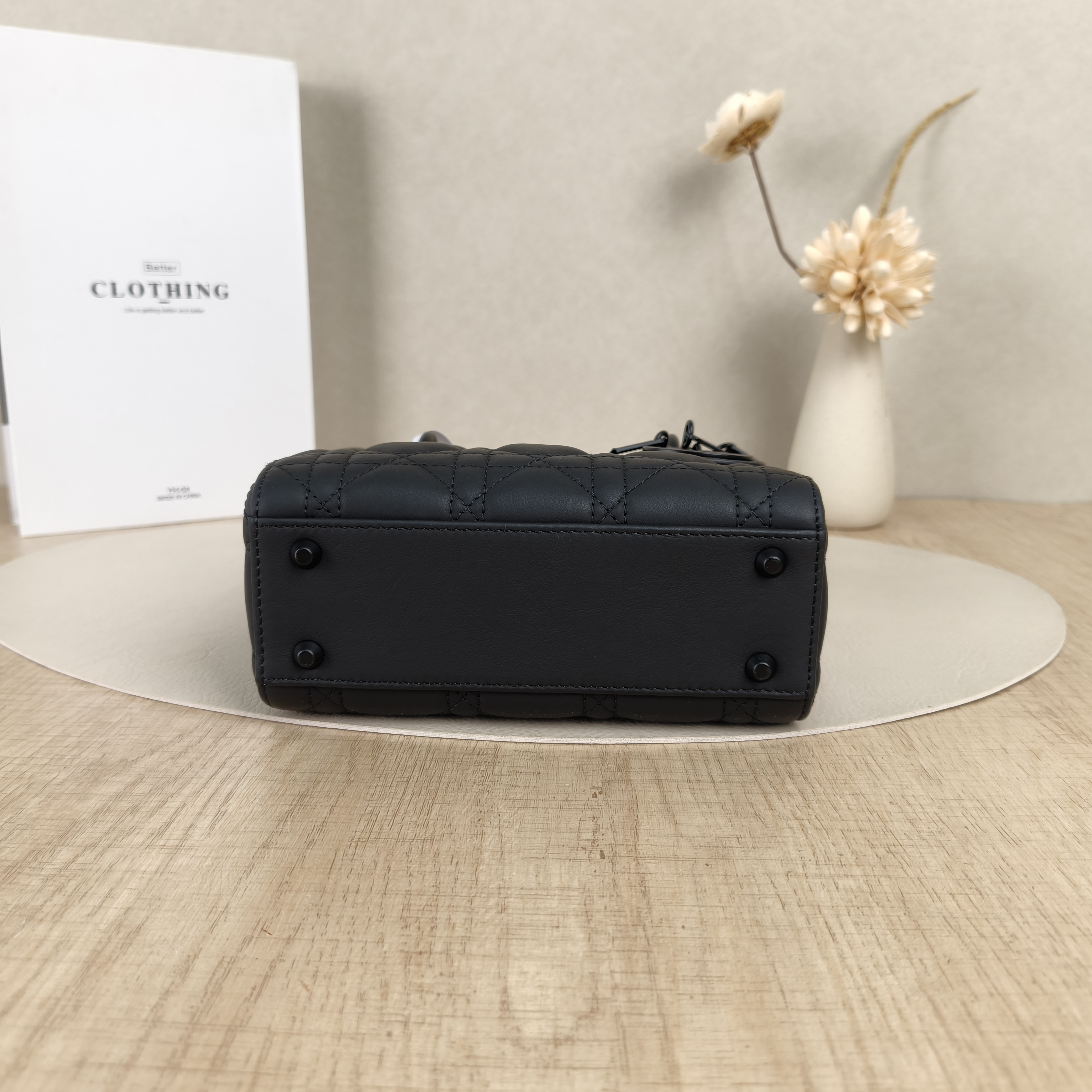 DIOR Crossbody Bag Lady Lady Dior Bag Black Lambskinmini17 × 7 × 15 cm — cover view 6 of 9