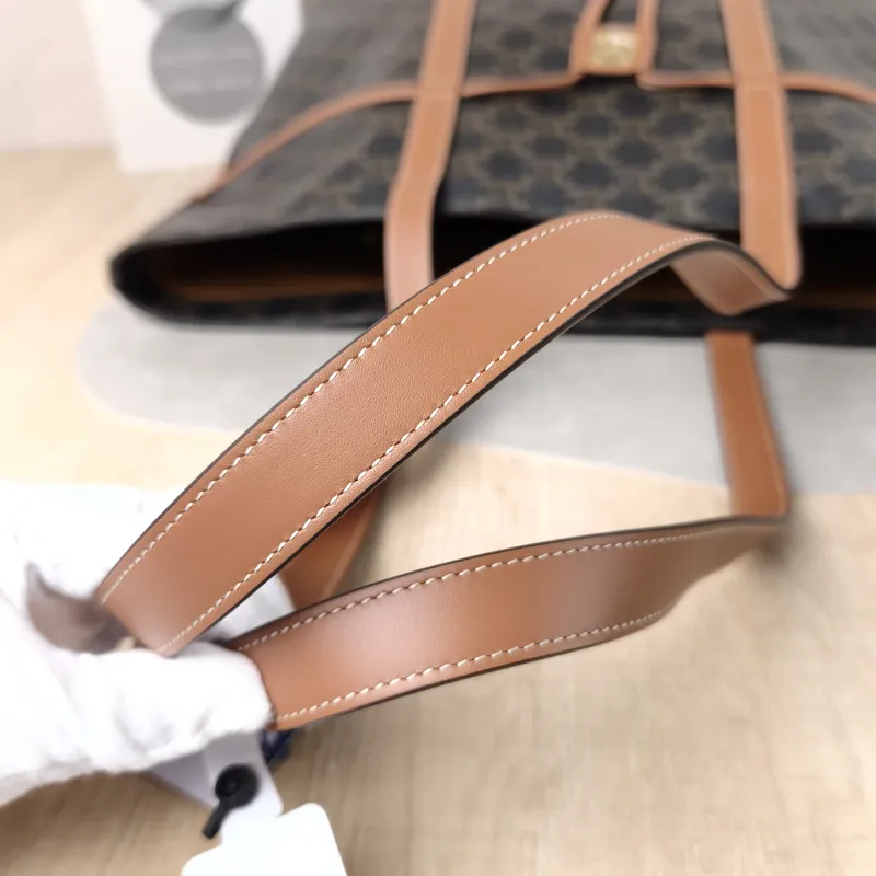 CELINE Shoulder Bag Cabas Tote Bag Monogram PVC One Size 34.5 × 16 × 31 cm — detail view 10 of 11